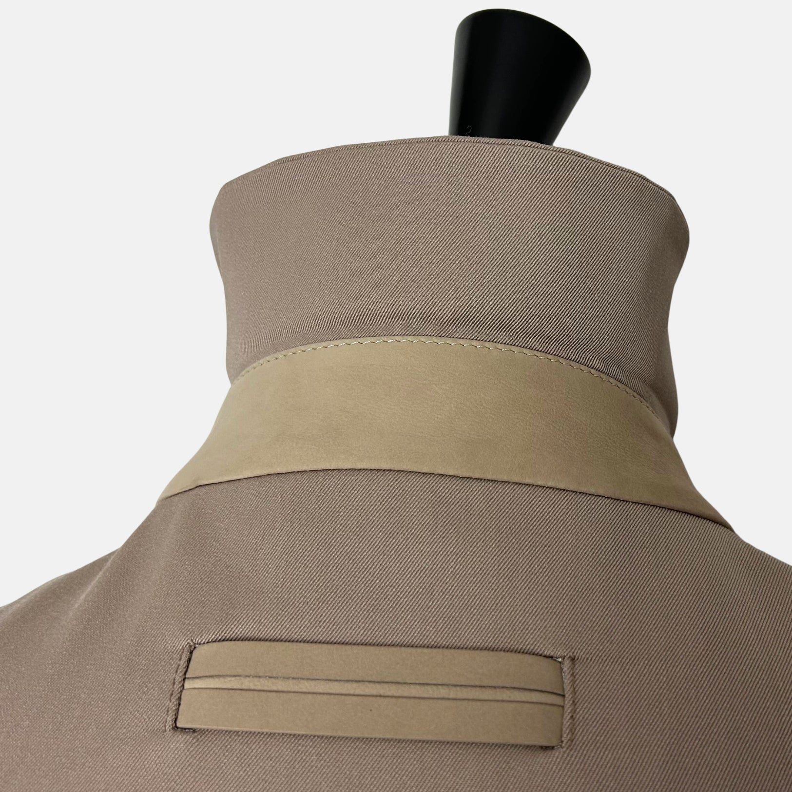 Greige Jacket made of Wool/Mohair/Silk/Leather Details (EU 50)