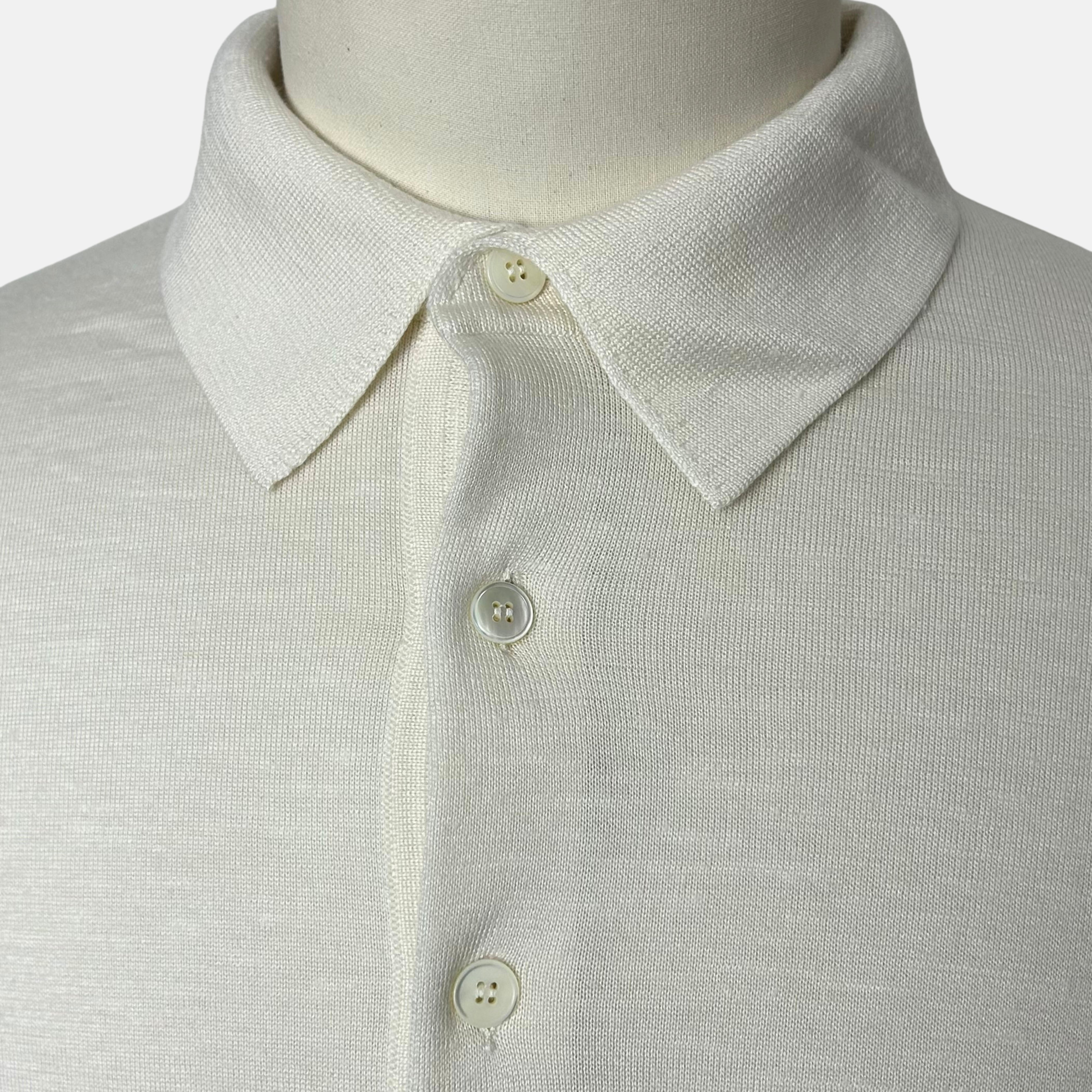 Off-White Polo Sweater made of Cashmere/Silk (EU 52)