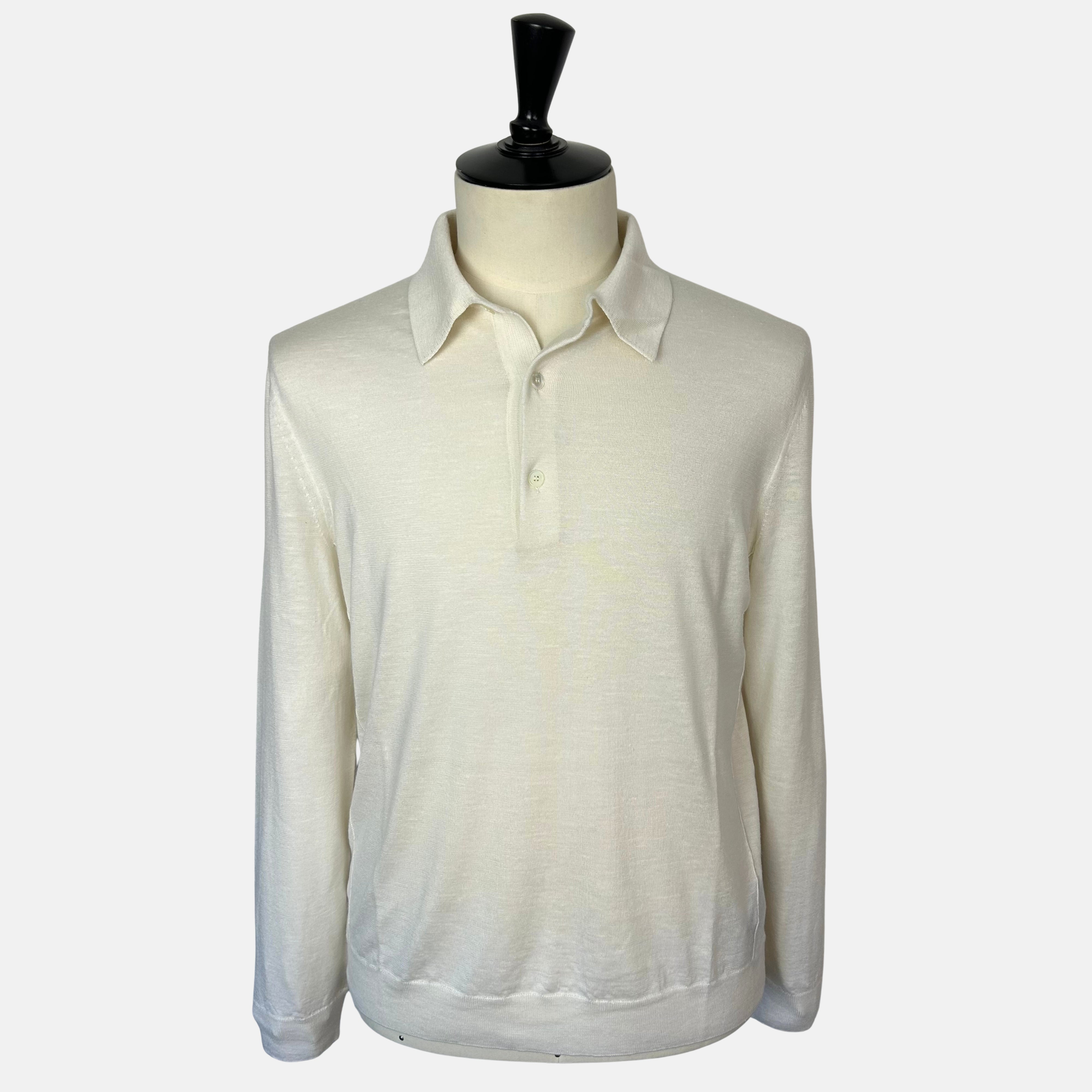 Off-White Polo Sweater made of Cashmere/Silk (EU 52)