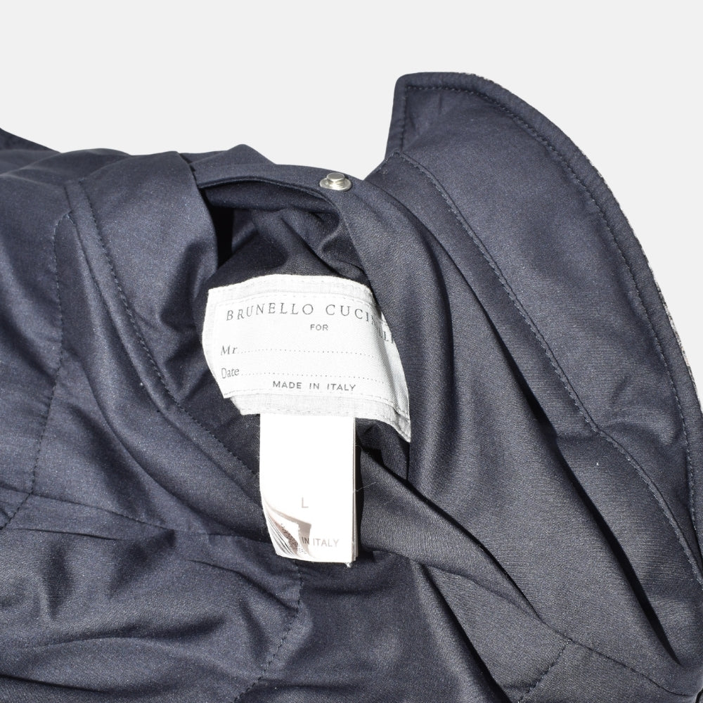 Multicolored Reversible Down Vest made of Wool/Cashmere (M)