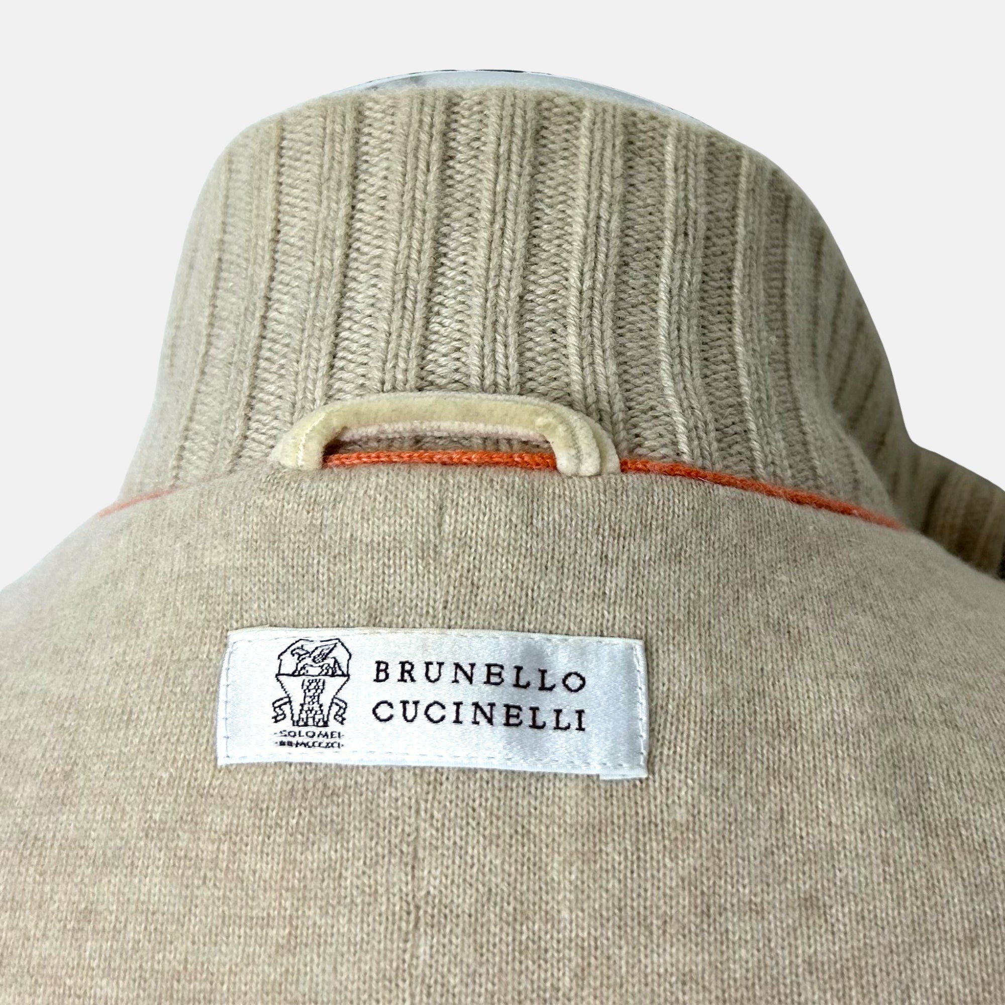 Sand–Ecru Corduroy Bomber Jacket made of  Cotton/Cashmere (M)
