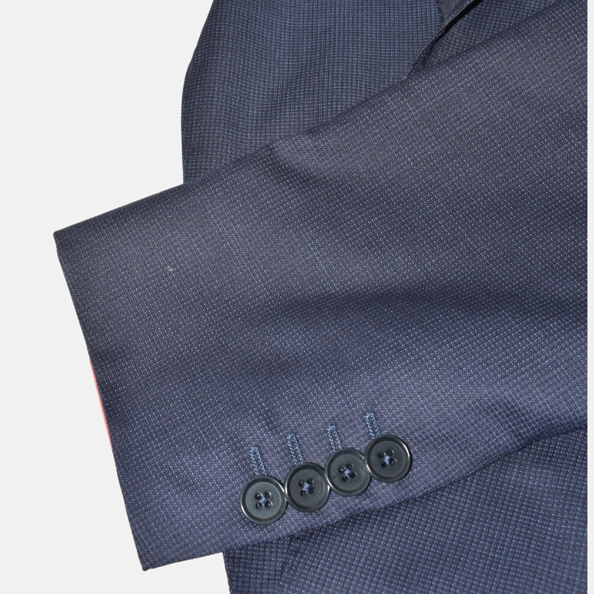 Marineblauer Blazer aus Wolle (120er) (EU 52)