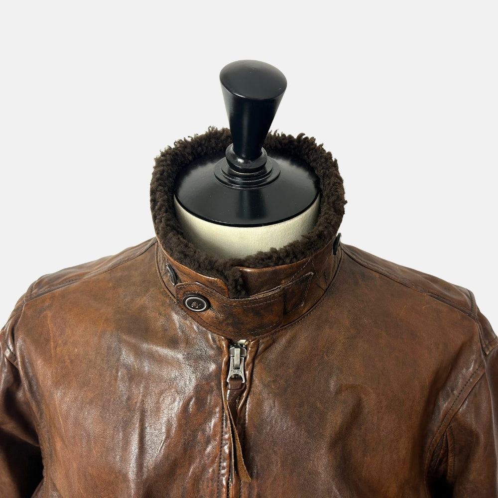 Brown  Jacket made of Leather (L)