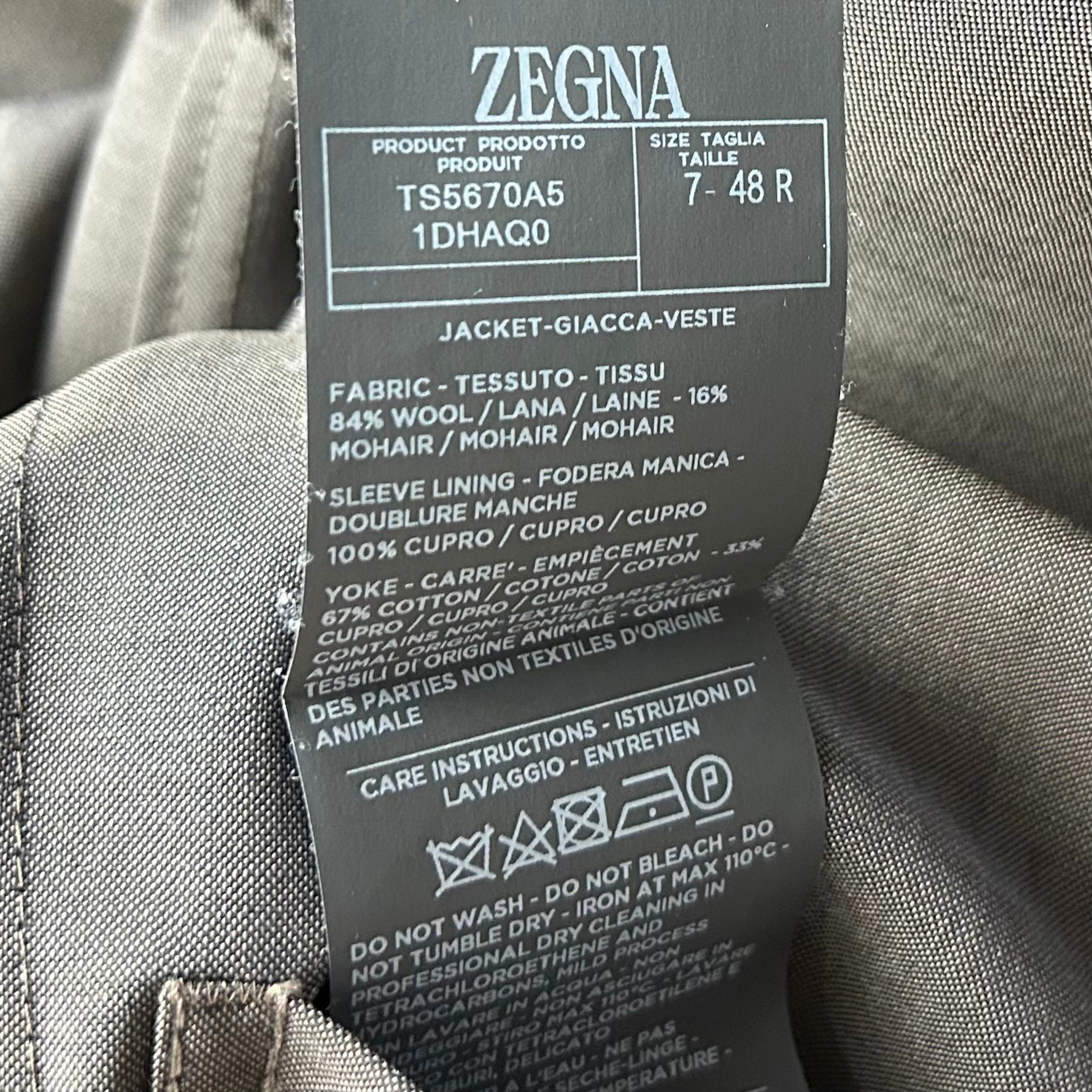 Brown-Anthracite Jacket made of Wool/Mohair (EU 48)