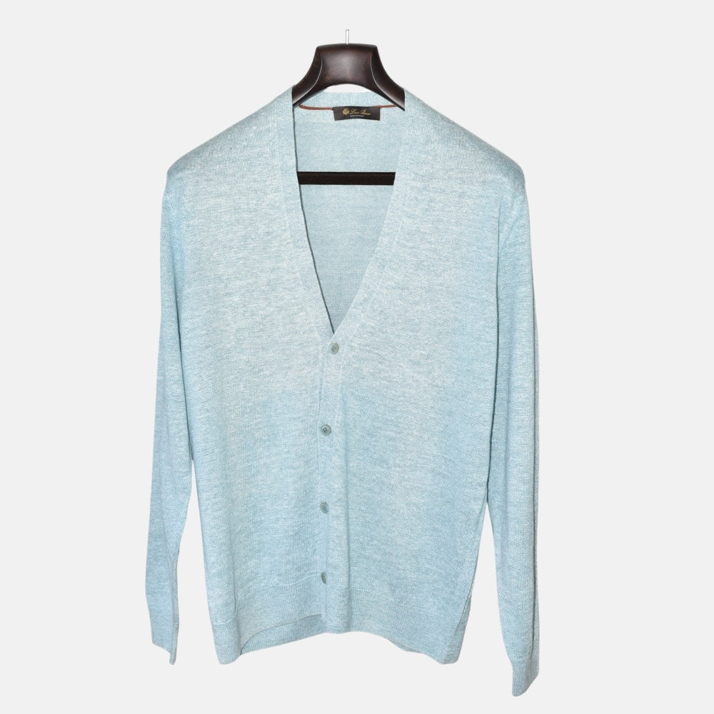 Light Blue Cardigan made of Linen/Silk (EU 52)