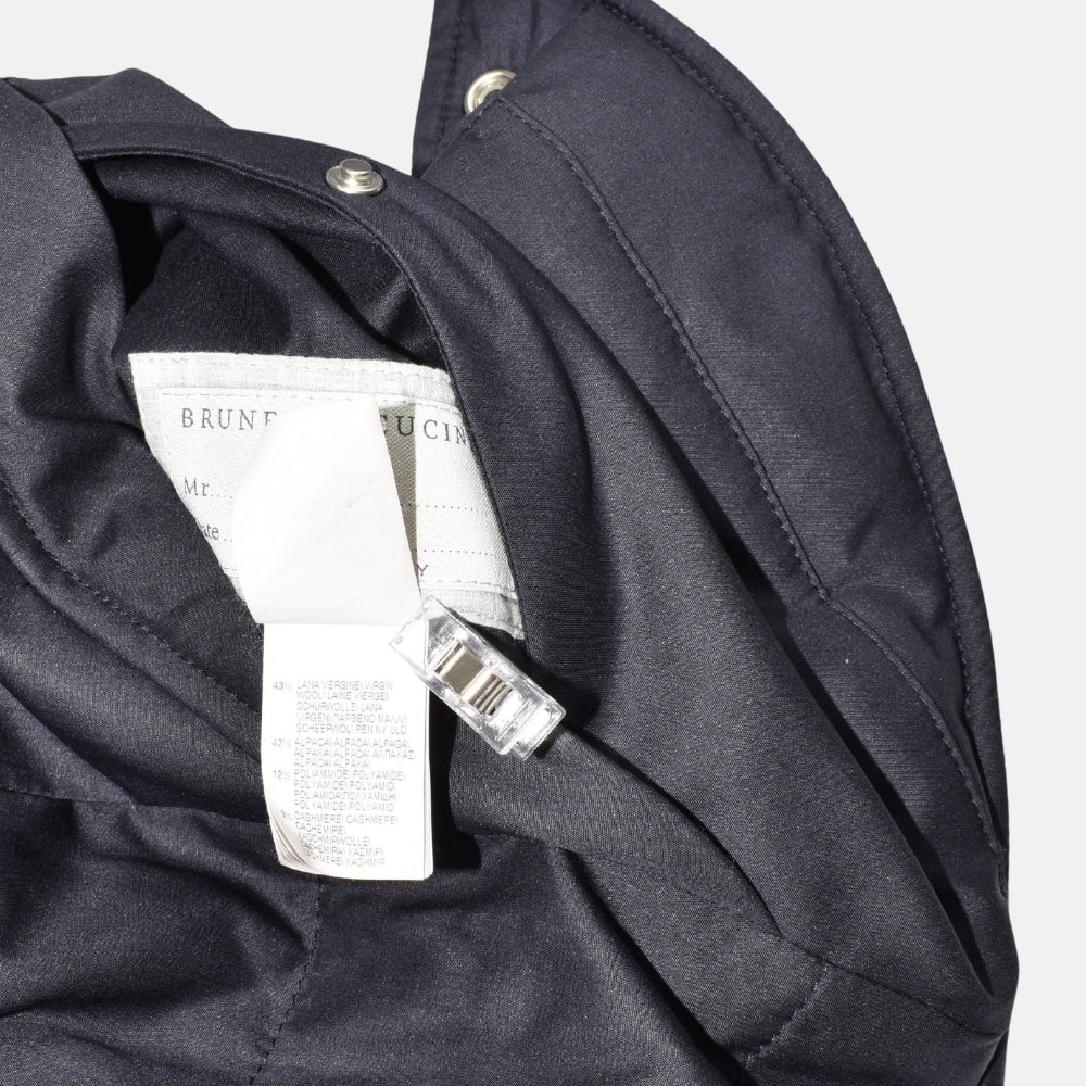 Multicolored Reversible Down Vest made of Wool/Cashmere (M)