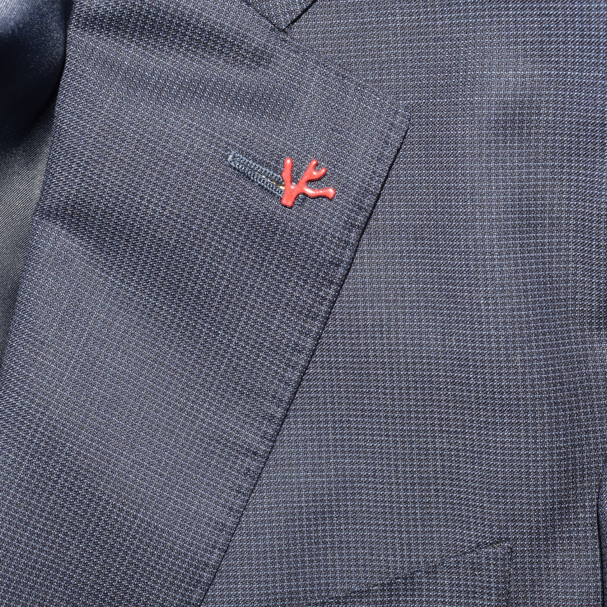 Marineblauer Blazer aus Wolle (120er) (EU 52)