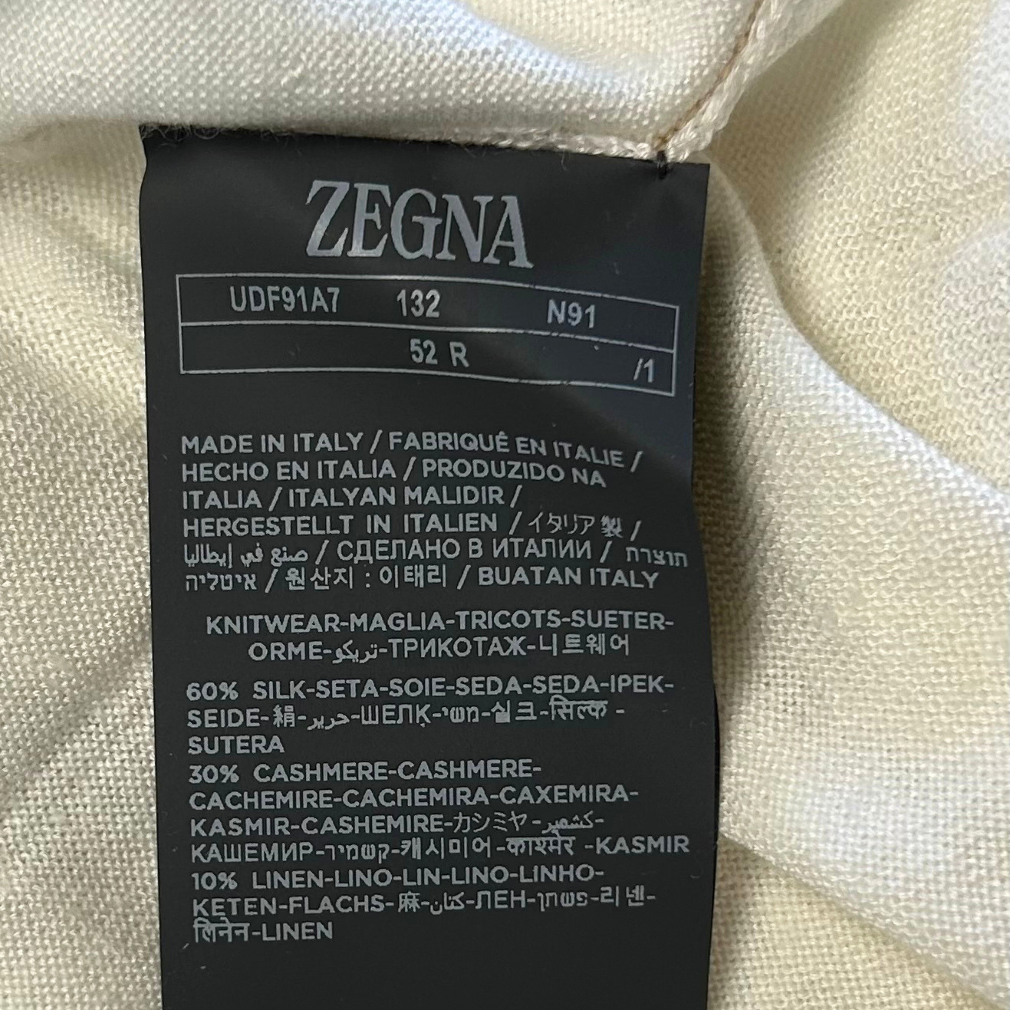 Off-White Polo Sweater made of Cashmere/Silk (EU 52)