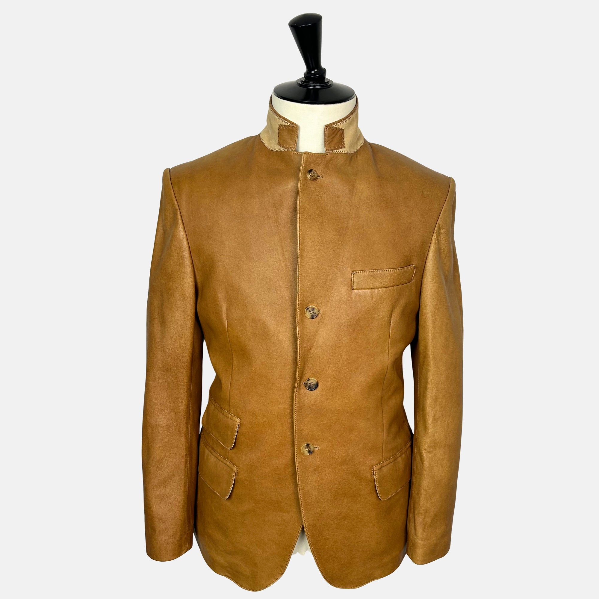 Cognac Blazer made of Leather (S/M)