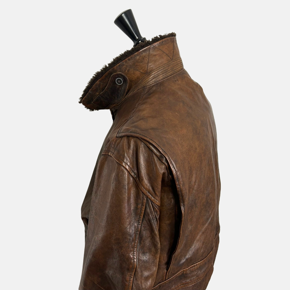 Brown  Jacket made of Leather (L)