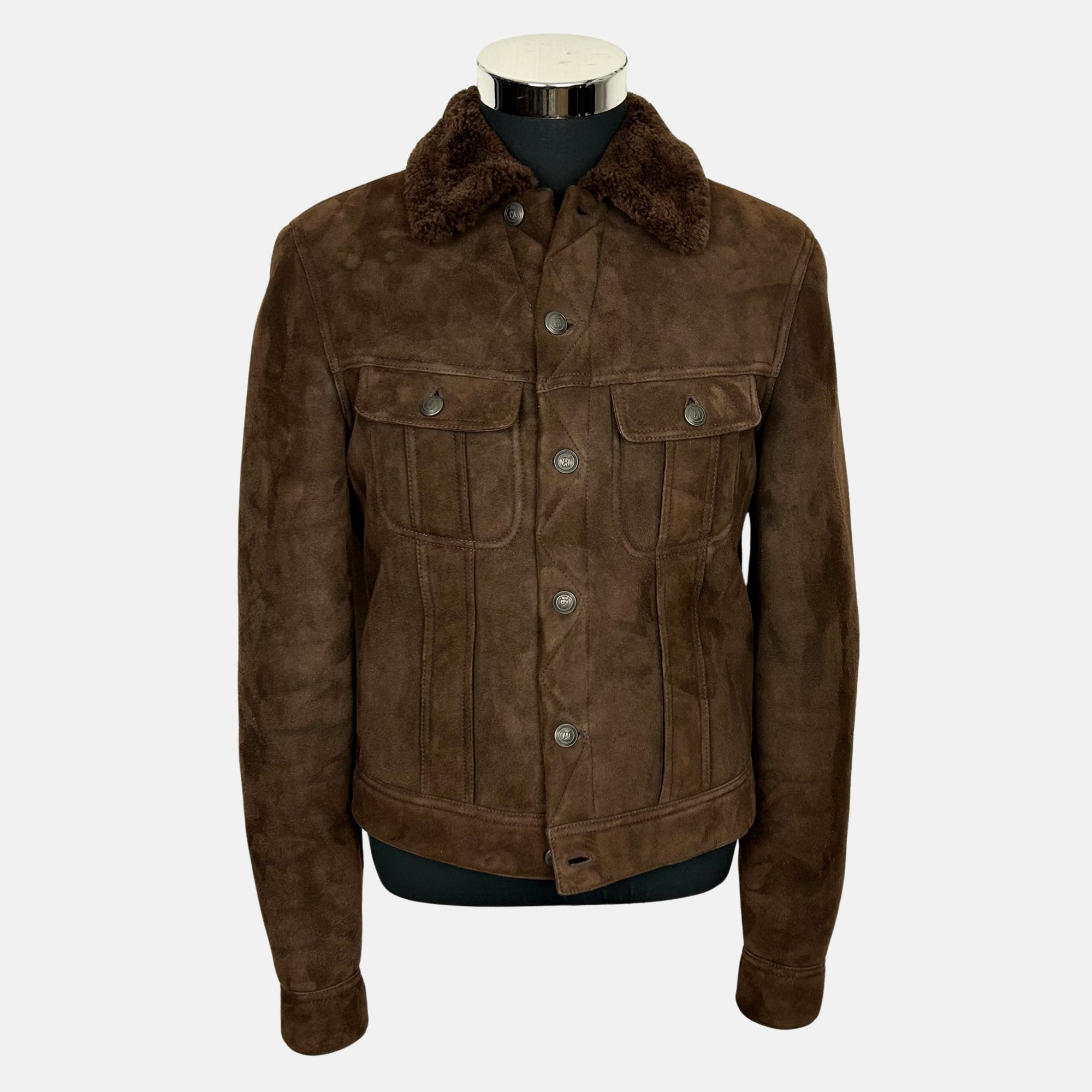 Brown Jacket made of Lamb Shearling (S)