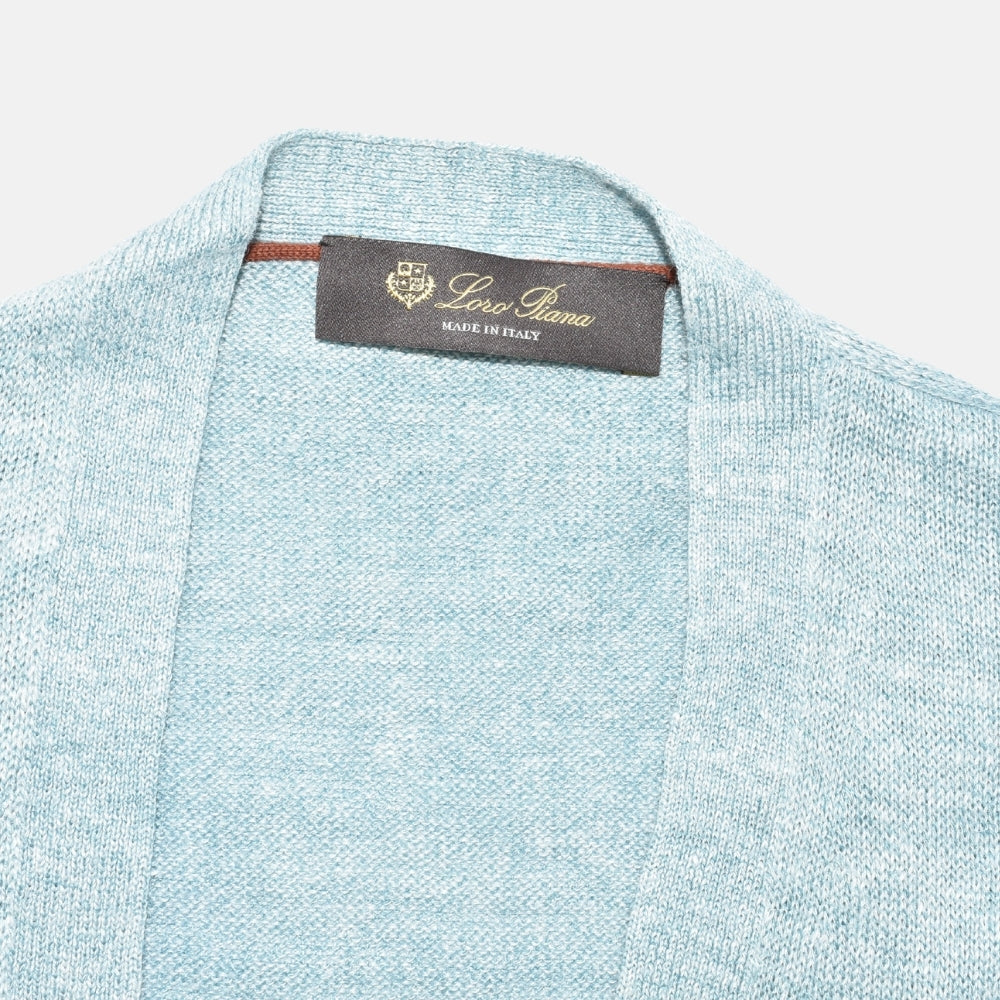 Light Blue Cardigan made of Linen/Silk (EU 52)