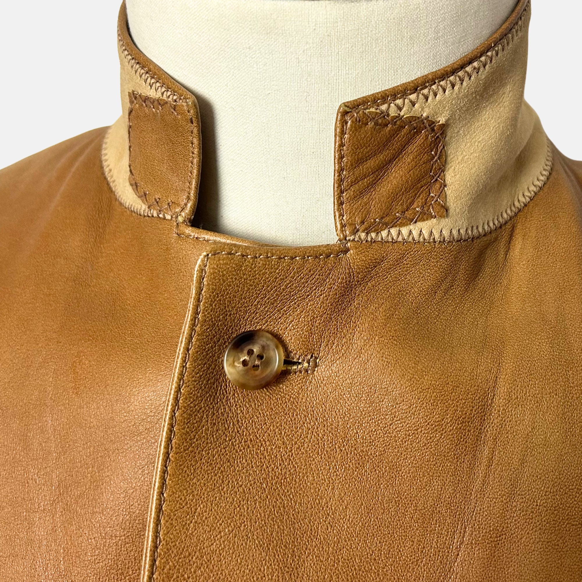 Cognac Blazer made of Leather (S/M)