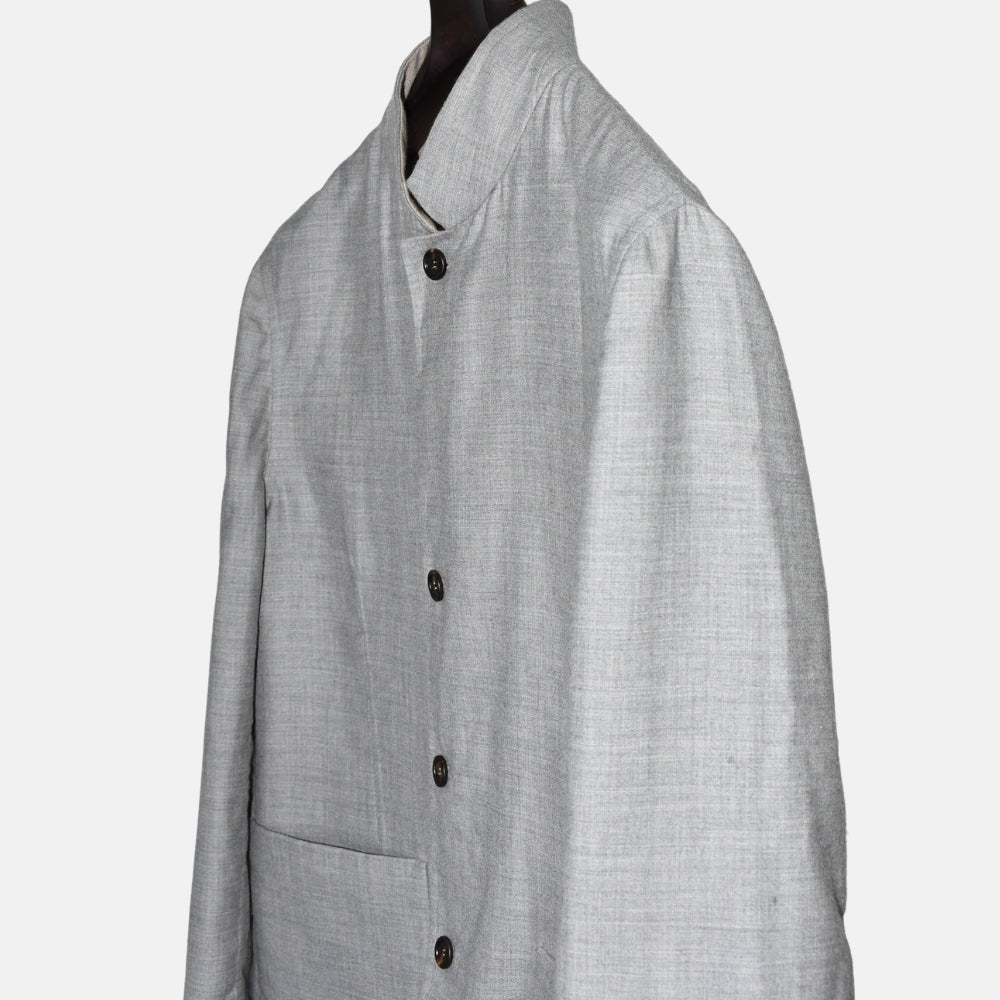 Grey/Beige Reversible Cashmere Jacket (EU 54)