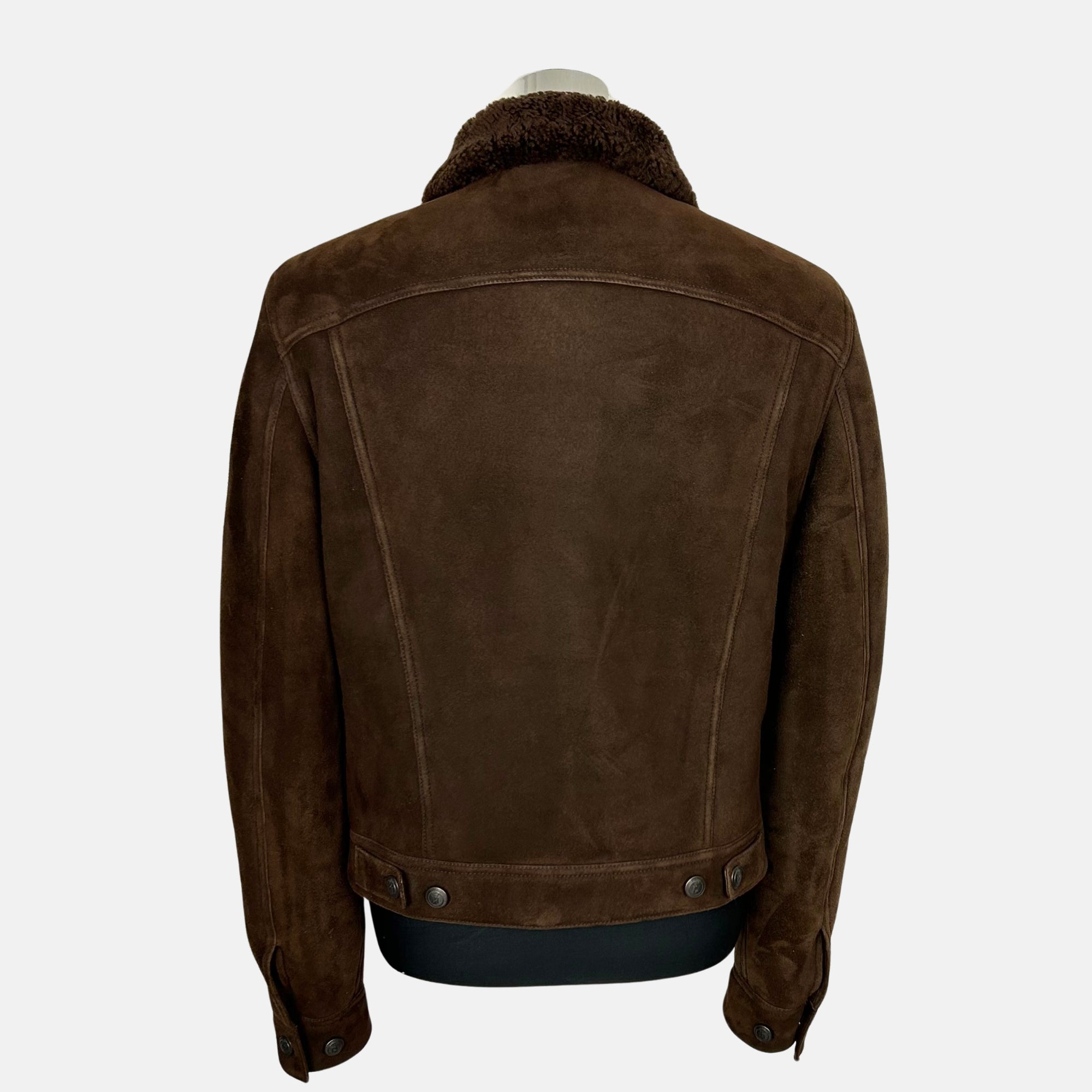 Brown Jacket made of Lamb Shearling (S)