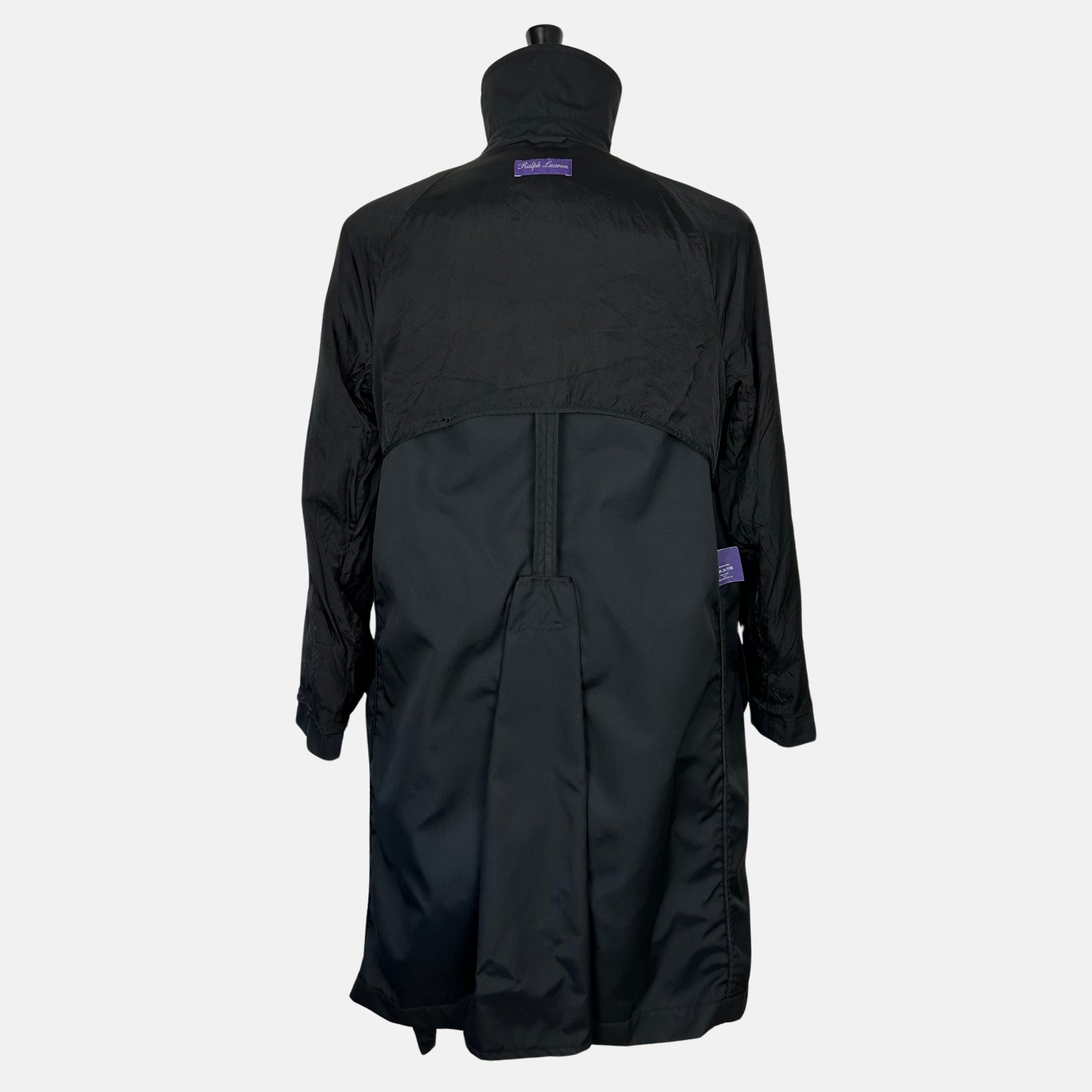 Black Trenchcoat made of Polyamide/Leather Details (M)