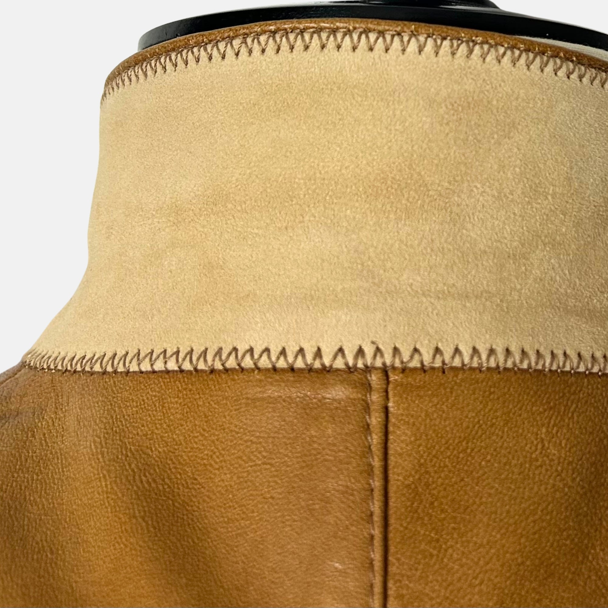 Cognac Blazer made of Leather (S/M)