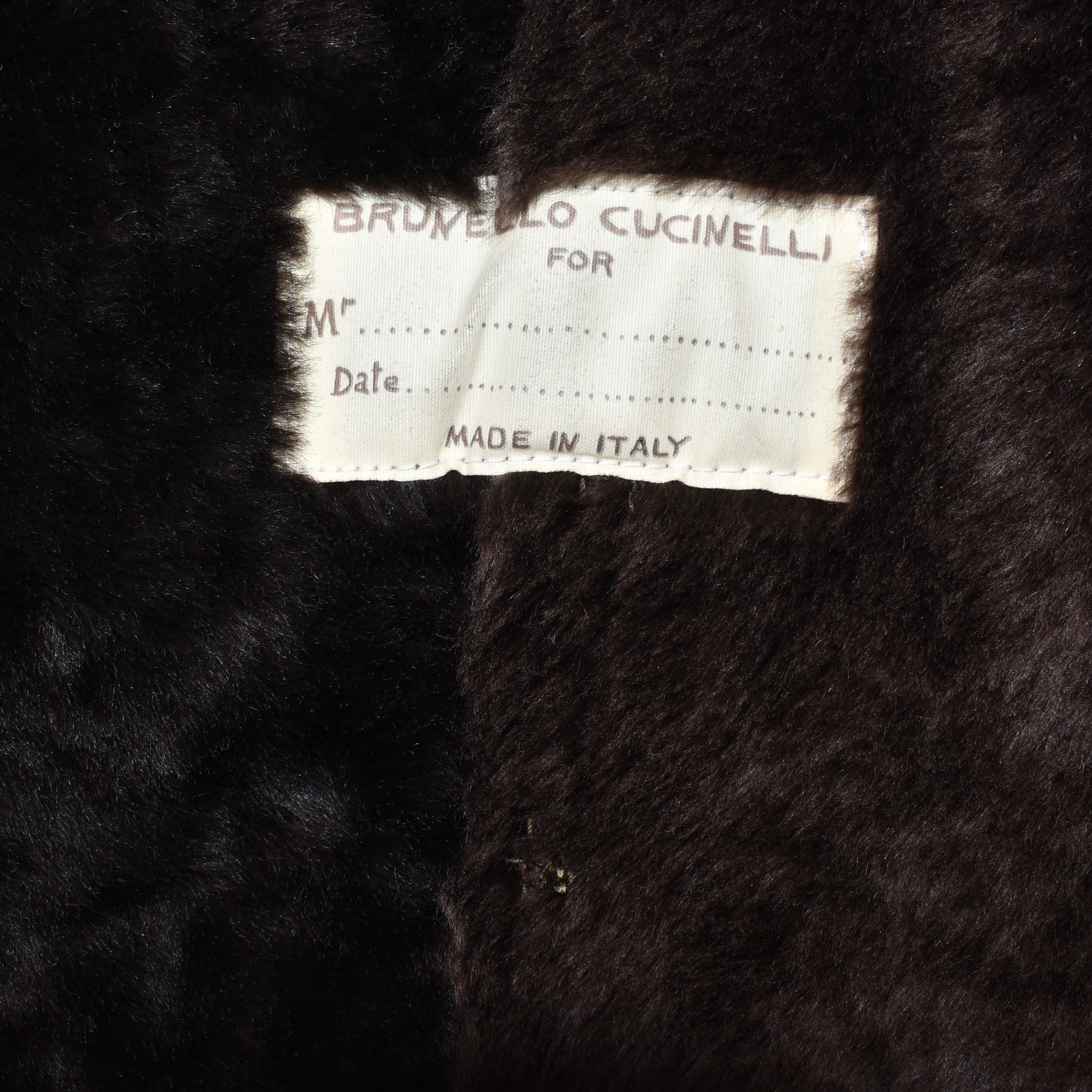 Brauner Shearling-Mantel (XL)