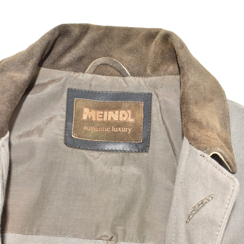 Brown Jacket made of Cotton/Viscose with Suede Details (EU 44)
