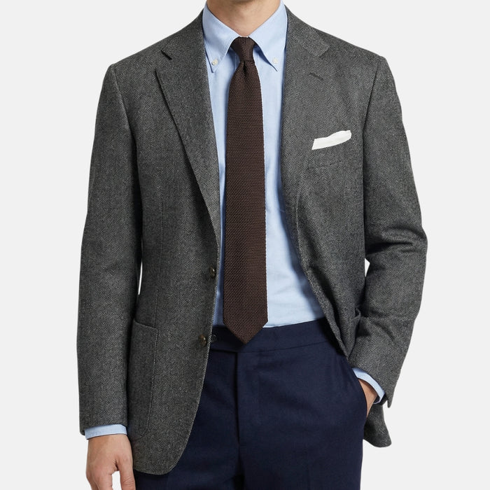 Charcoal Houndstooth Blazer made of Cashmere/Wool (EU 50)