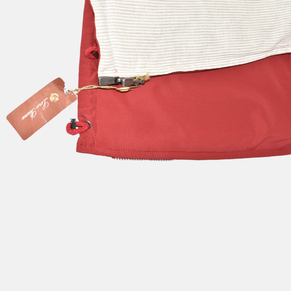 Red-Offwhite/Striped Reversible Vest (S)