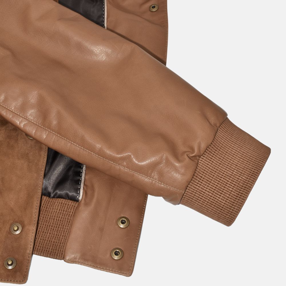 Brown Jacket made of Lamb Suede (EU 52)
