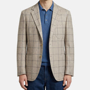 Light Grey Windowpane Wool Blazer (EU 50)