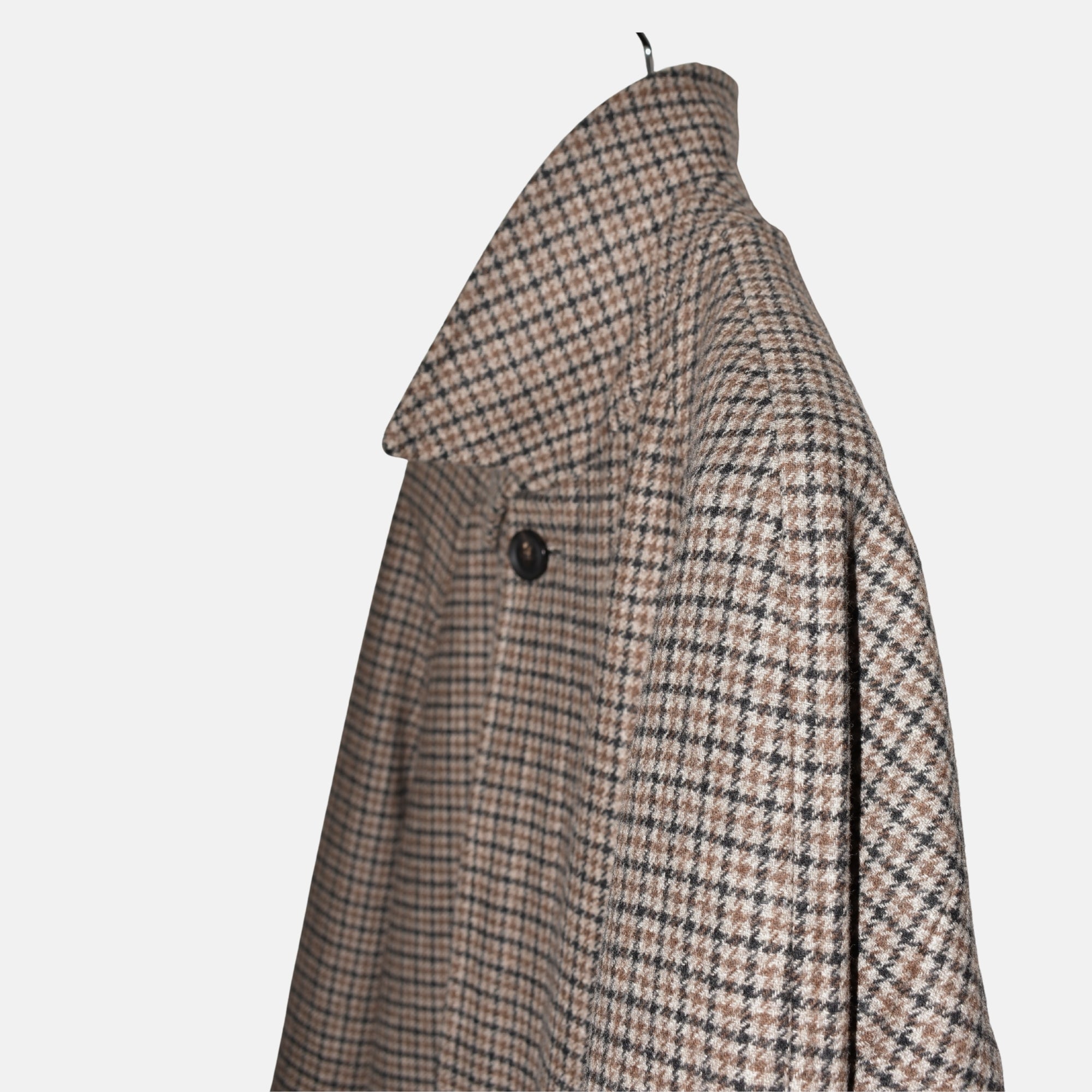 Multicoloured Checkered Coat made of Wool (EU 50)