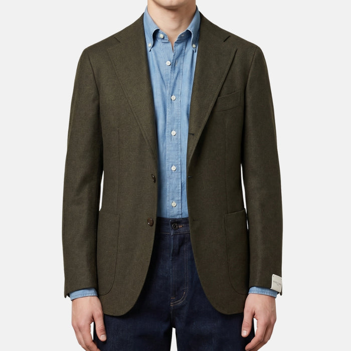 Dunkelgrüner Blazer aus Wolle (EU 46)