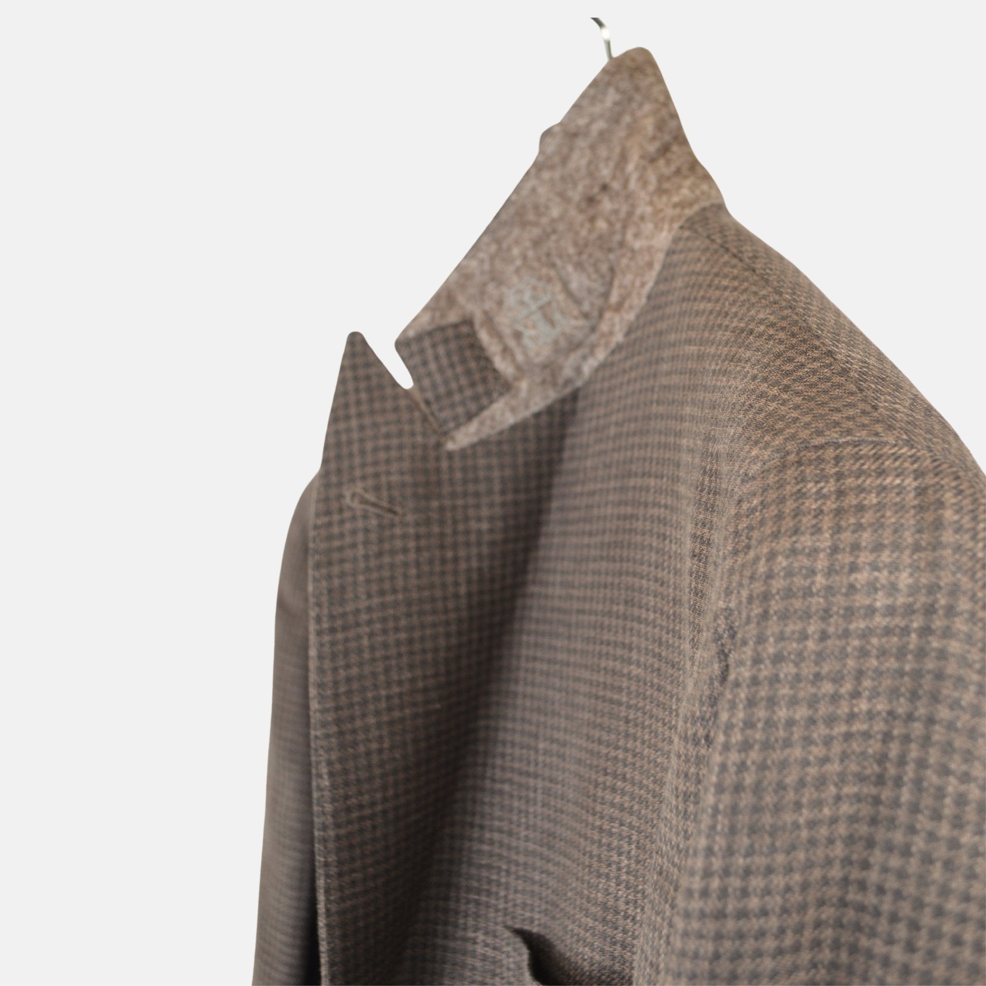 Brown Patterned Suit made of Linen/Wool/Silk (EU 50)