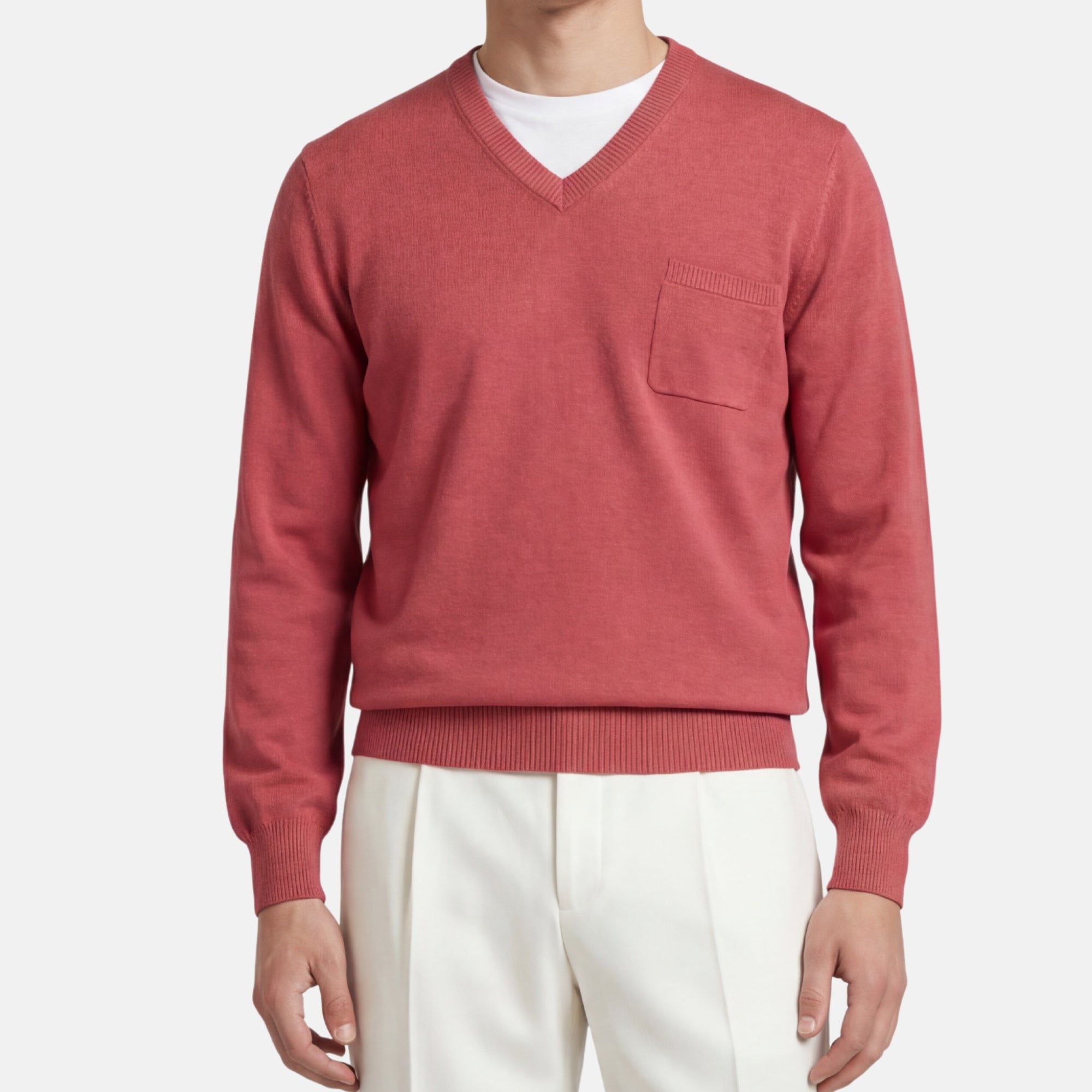 Red Sweater made of Cotton (EU 50)