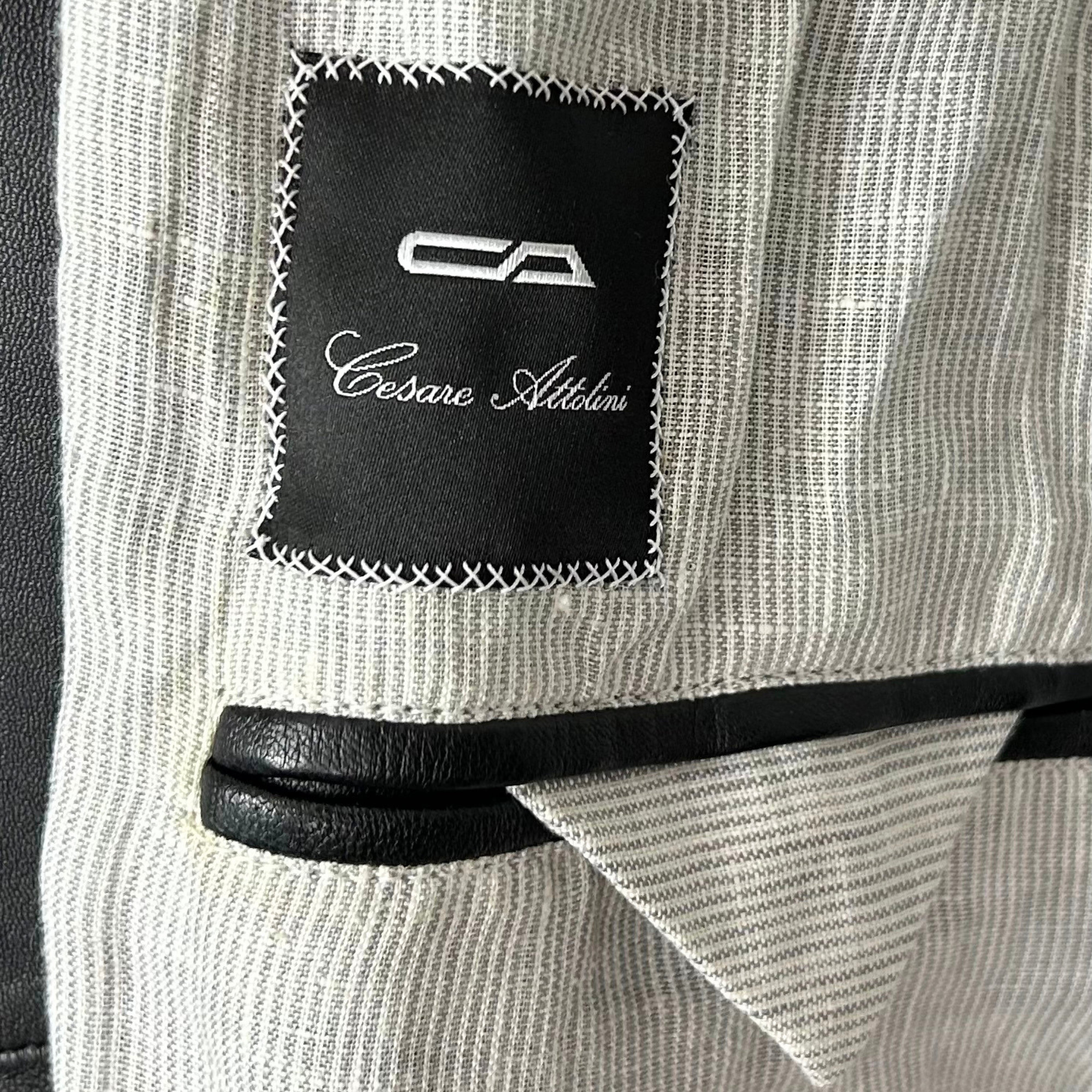 Black Biker Jacket made of Leather (EU 48)