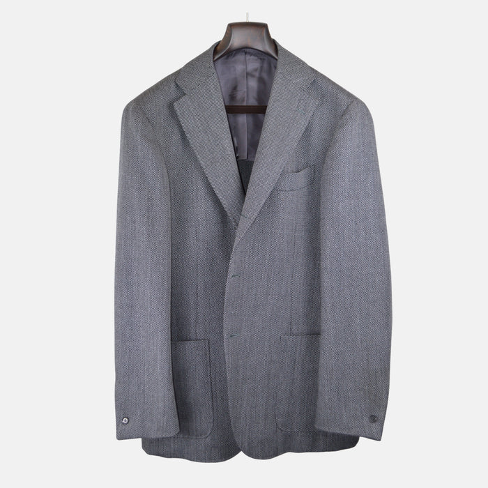 Charcoal Patterned Wool Blazer