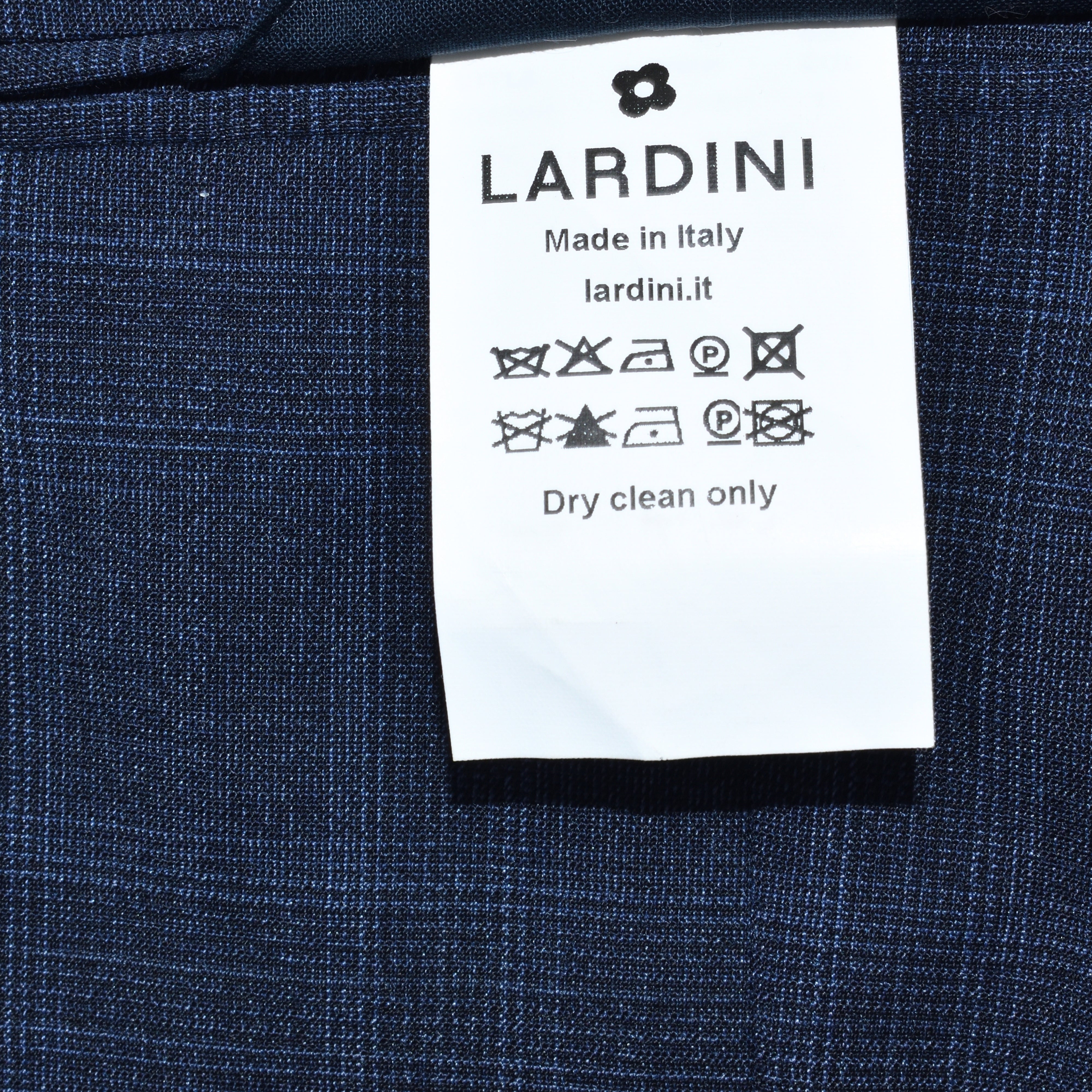 Blue Checkered Suit made of Polyester/Wool (EU 50)