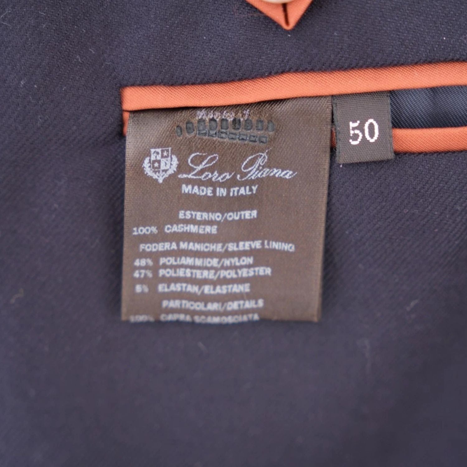 Dark Navy "Voyager" Cashmere Blazer (EU 50)