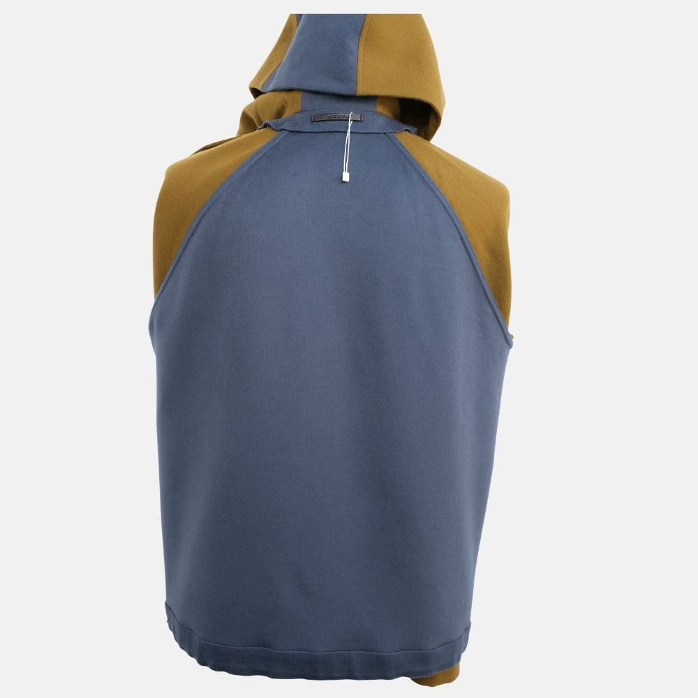 Bi-Color Cashmere Hoodie Jacket (L)