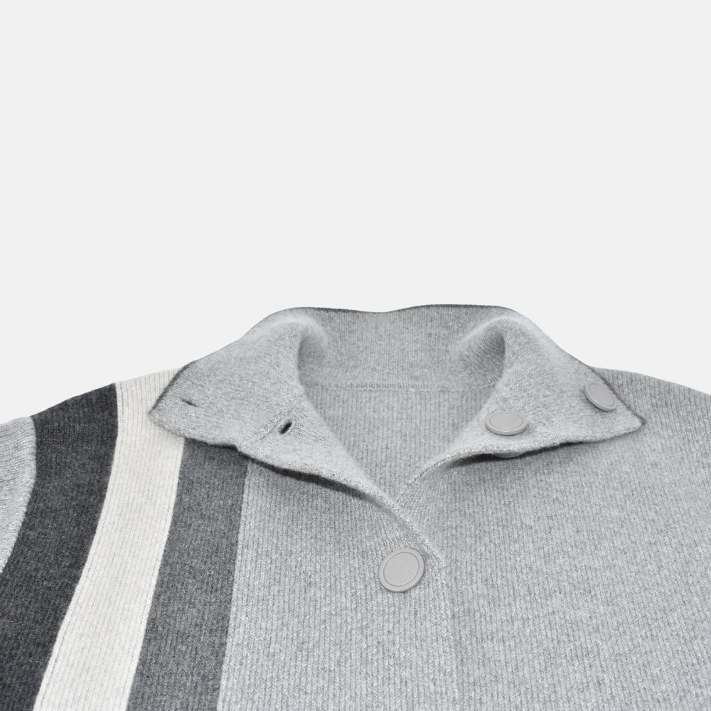 Gray Reversible Coat made of Baby Cahmere (M)