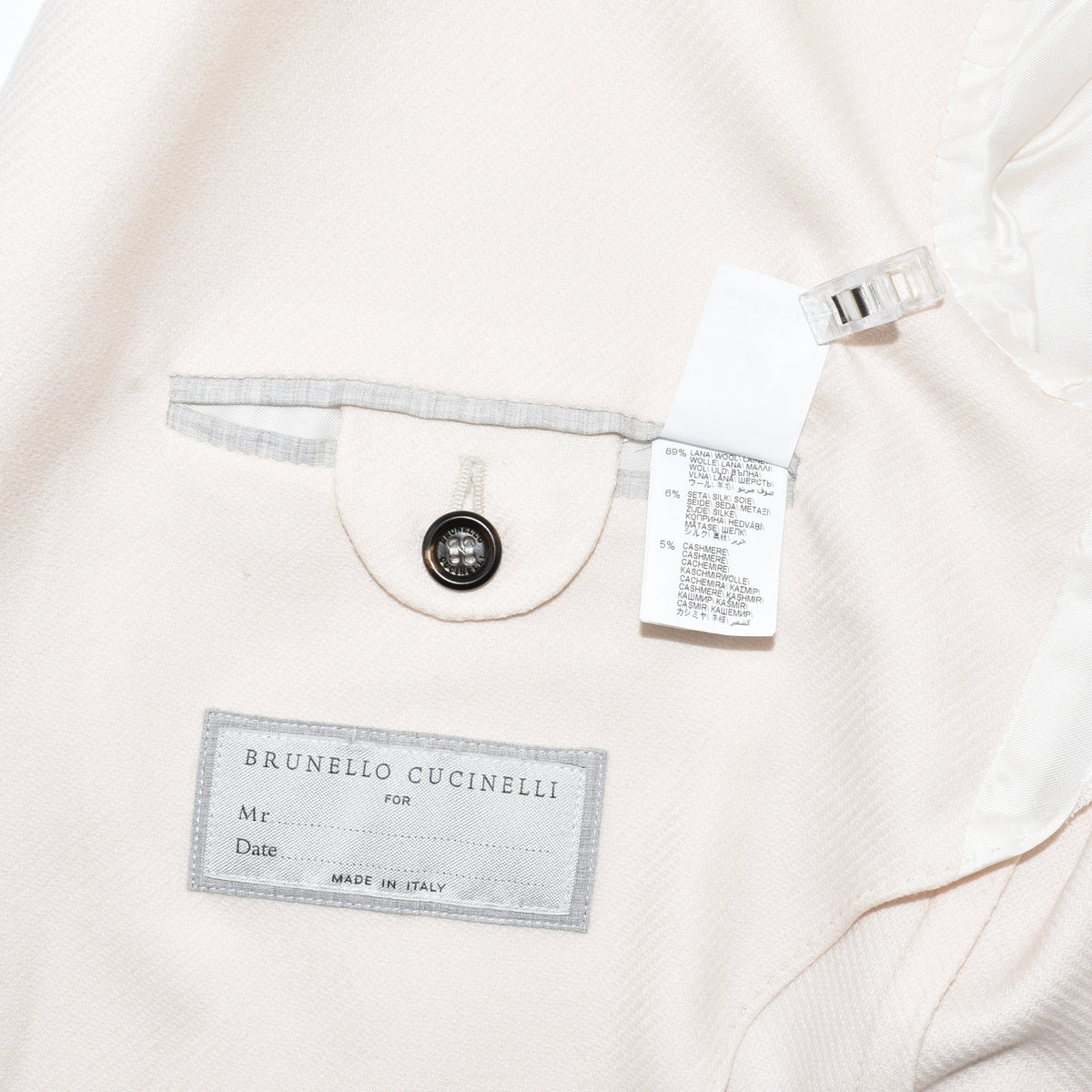 Cream Blazer made of Wool/Silk/Cashmere (EU 50)