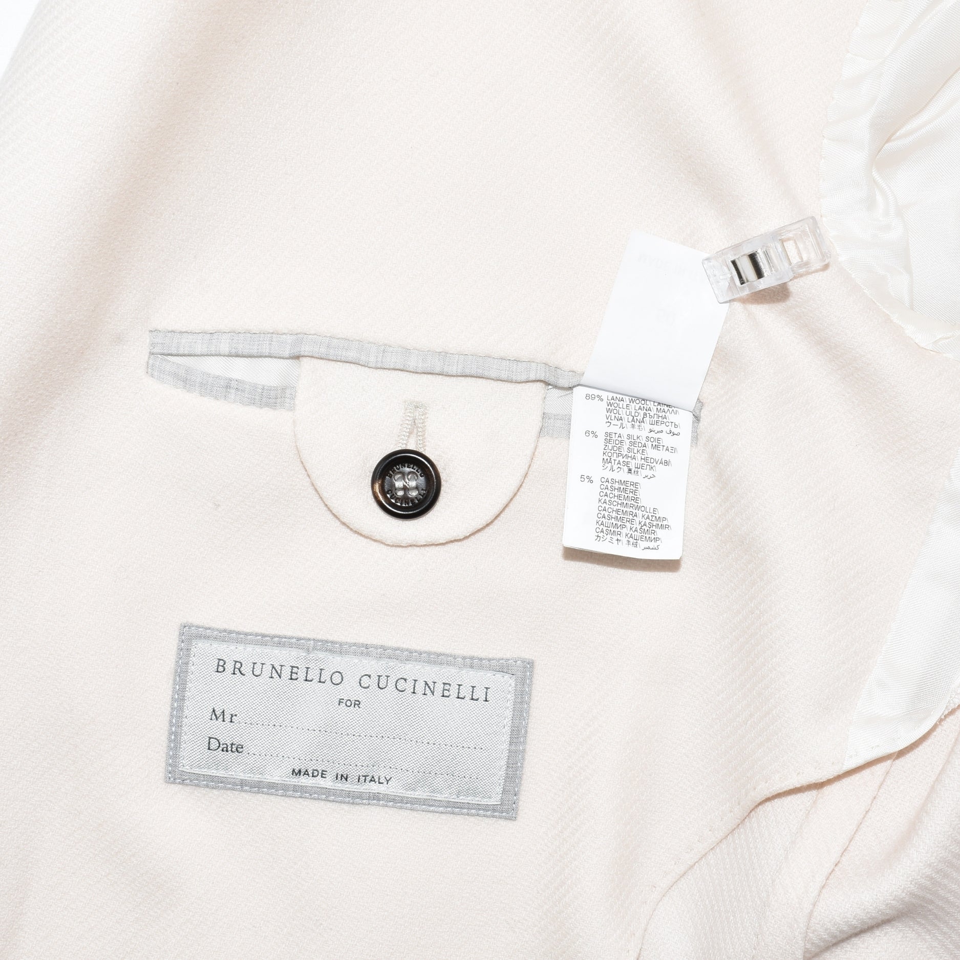 Cream Blazer made of Wool/Silk/Cashmere (EU 50)