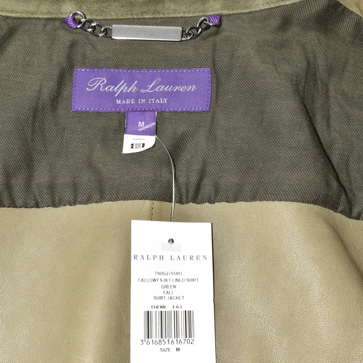Olive Suede Overshirt (M)