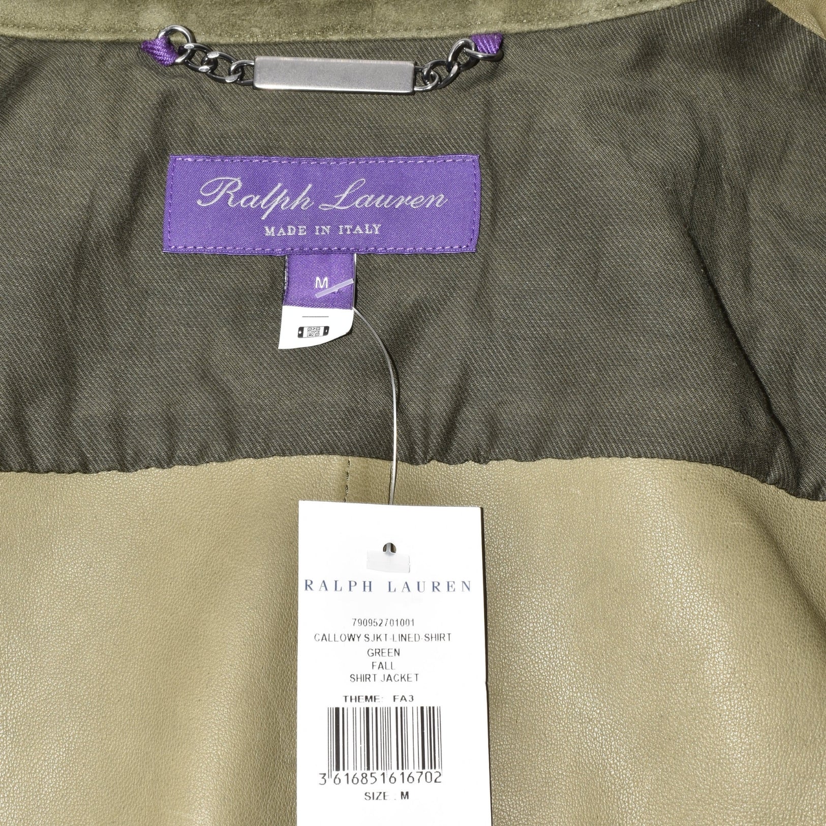 Olive Suede Overshirt (M)