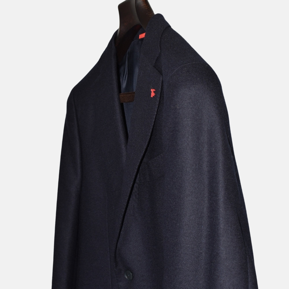Navy Blue Flannel Blazer made of Wool (EU 48)