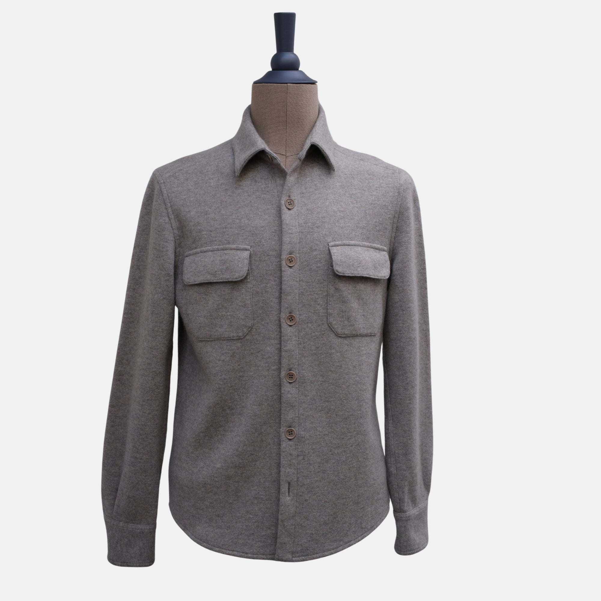 Grey Cashmere Overshirt (S)