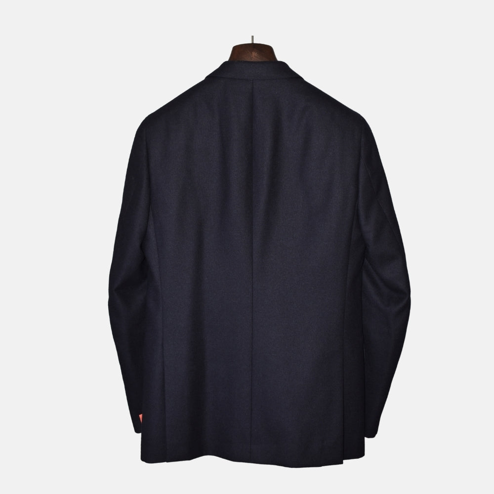 Navy Blue Flannel Blazer made of Wool (EU 48)