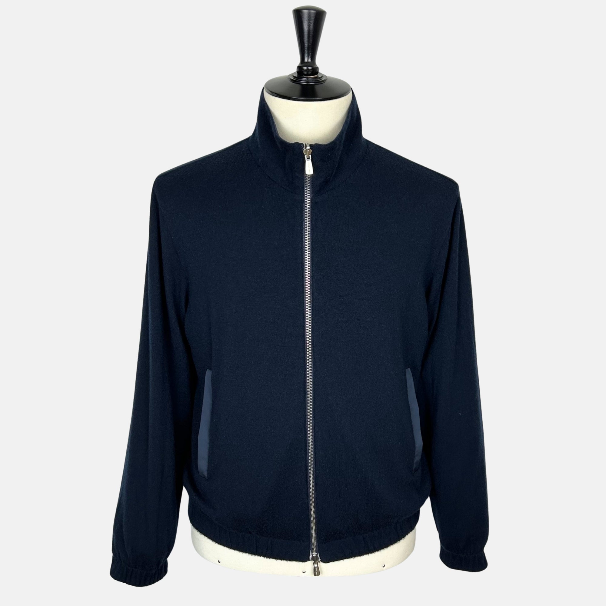 Navy Reversible Windmate Bomber Jacket made of Cashmere/Polyester (EU 50)