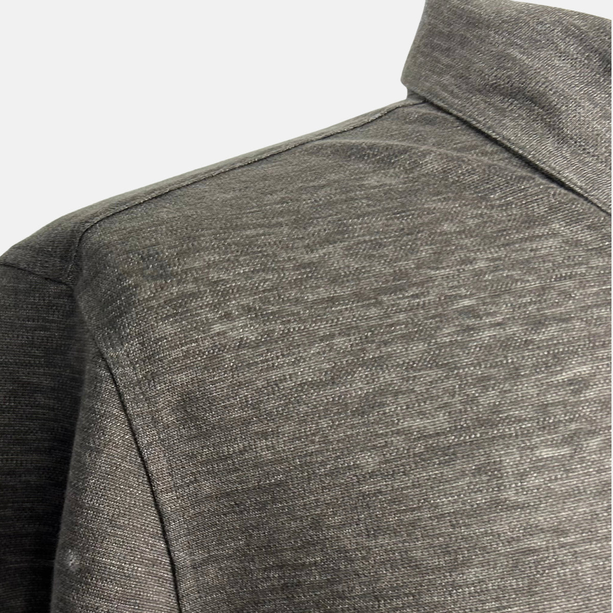 Brown Melange Oasi Lino Linen Polo Shirt