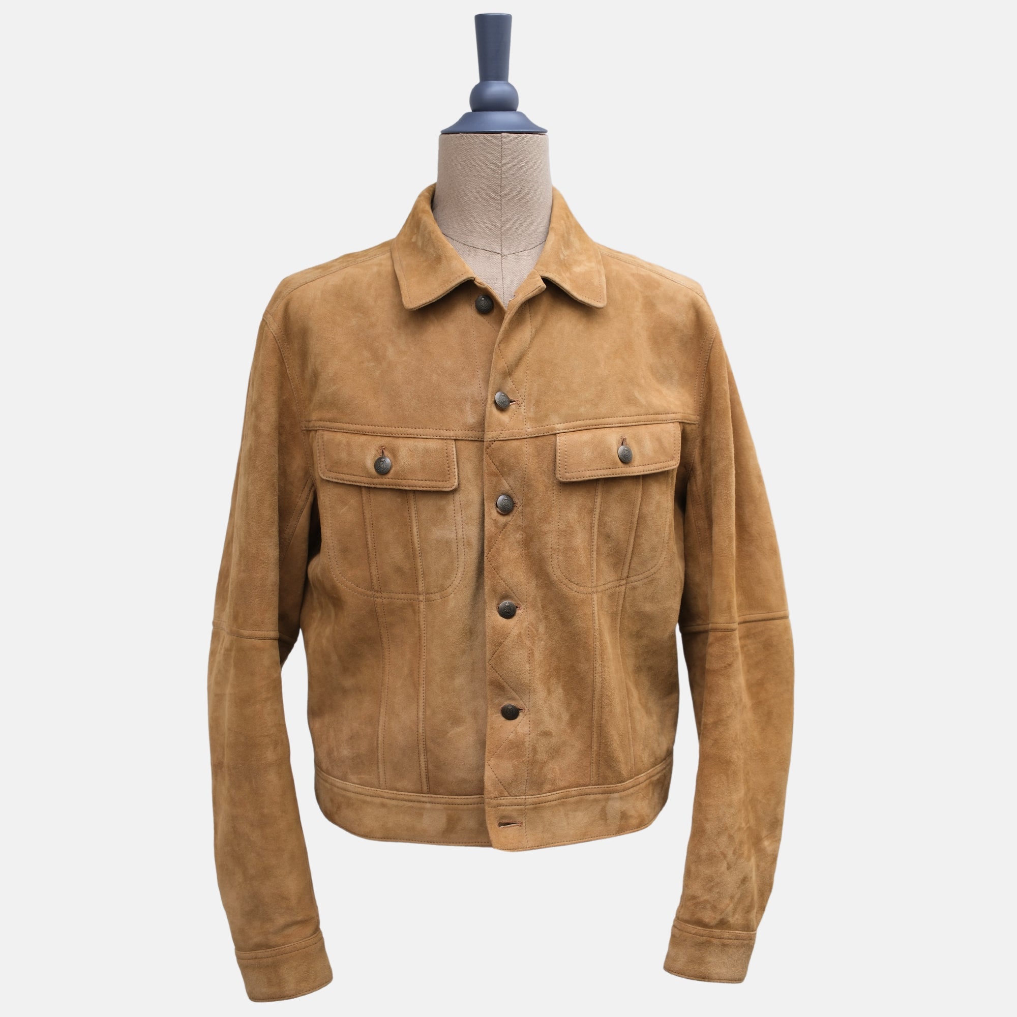 Beige Trucker Suede Jacket (L)