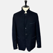 Dark Navy Reversible Jacket made of Cashmere/Silk (3XL)