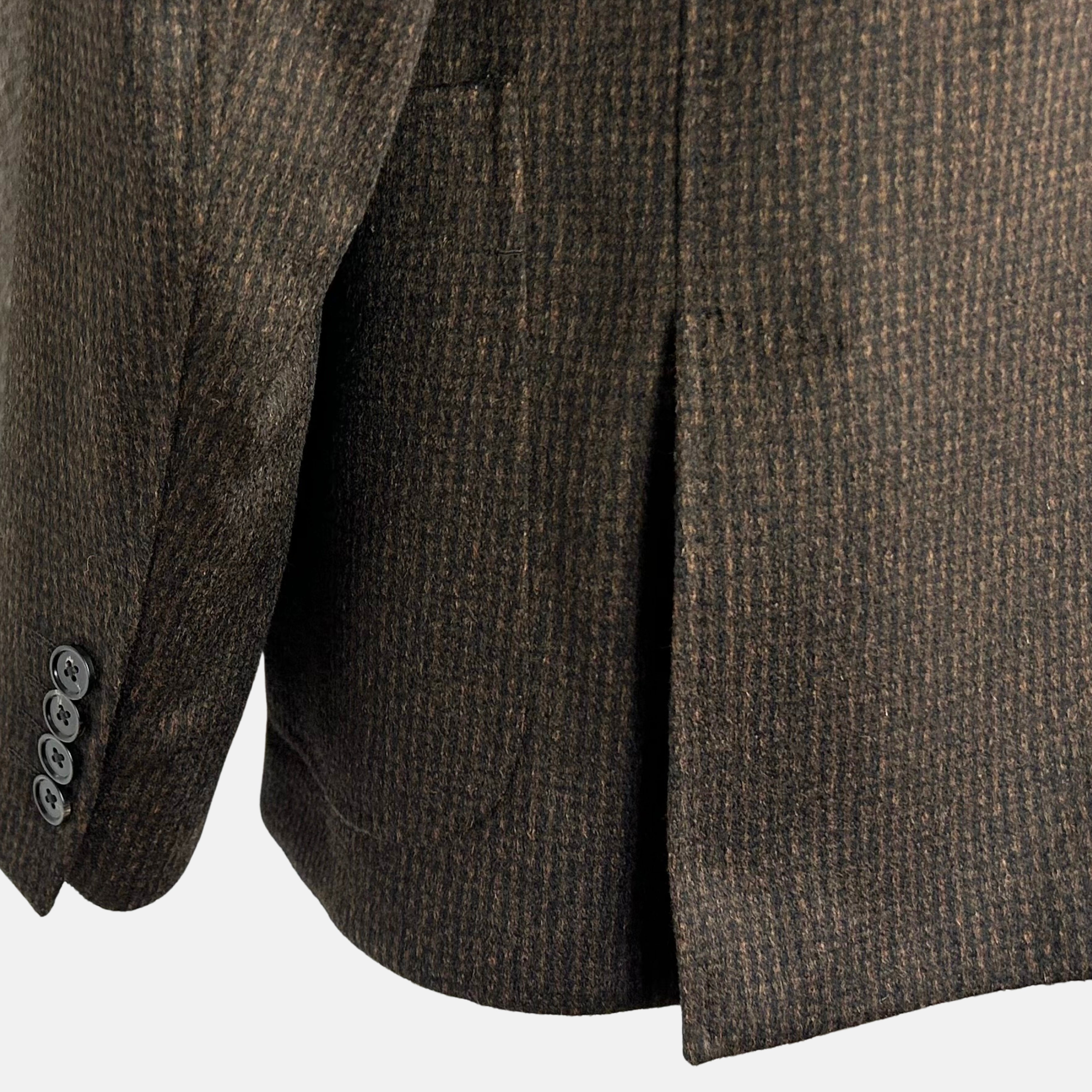 Brown-Black Patterned Blazer made of Cashmere (EU 48)