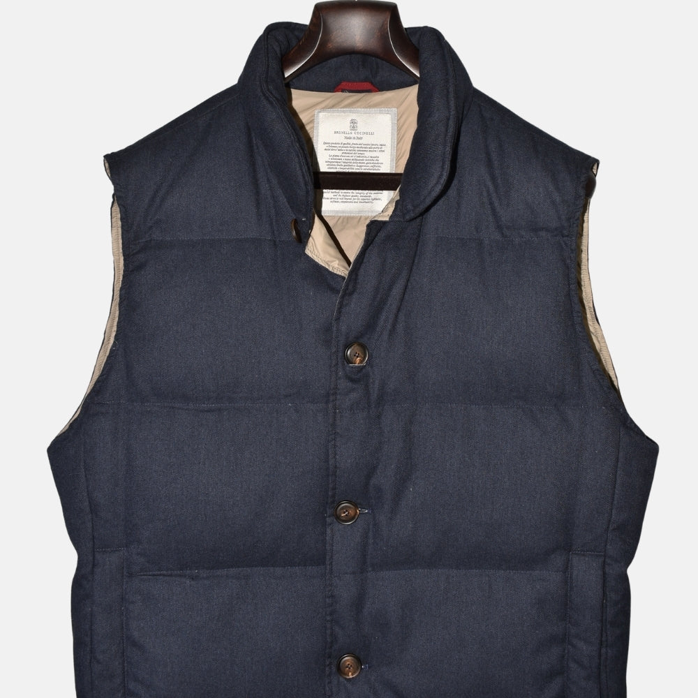 Navy Vest made of Wool/Silk/Cashmere (M)